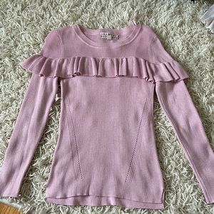 Pink Republic Ruffle Lightweight Sweater  -Adults XS and Kids L 14